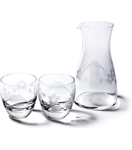 Amazon｜[QD-464C] 切子 徳利 お猪口 セット コバルトブルー 日本酒